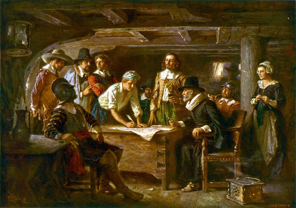 Signing Mayflower Compact