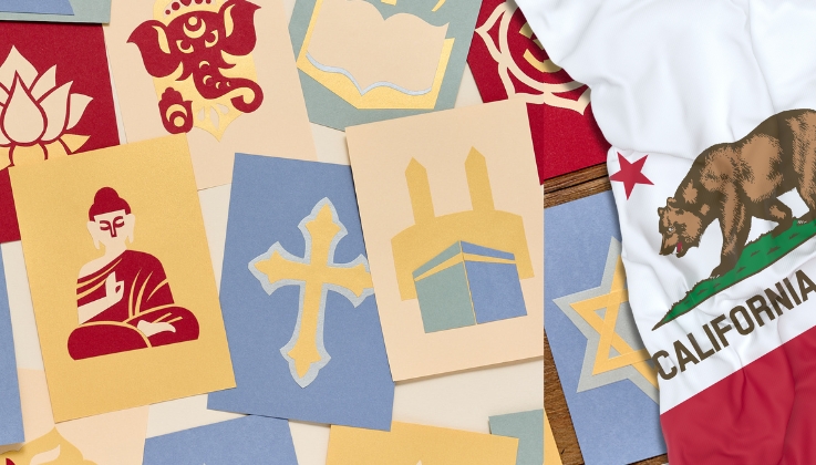 Images pertaining to religion and the state of California