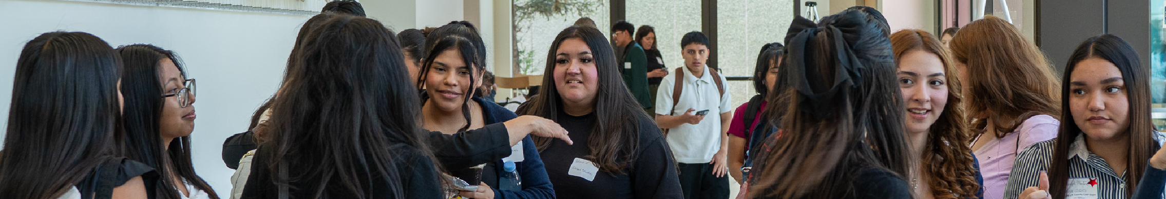 Students gathered at a Teach Democracy student program